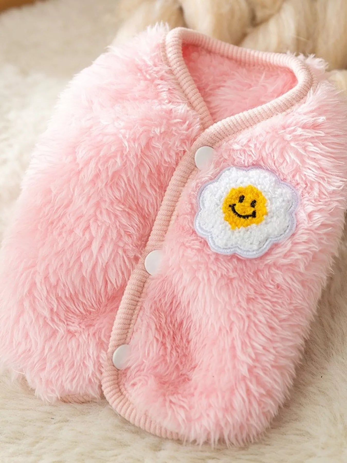 Cozy Plush Pet Sweater with Patch Detail – Warm Dog & Cat Knitwear – view 11