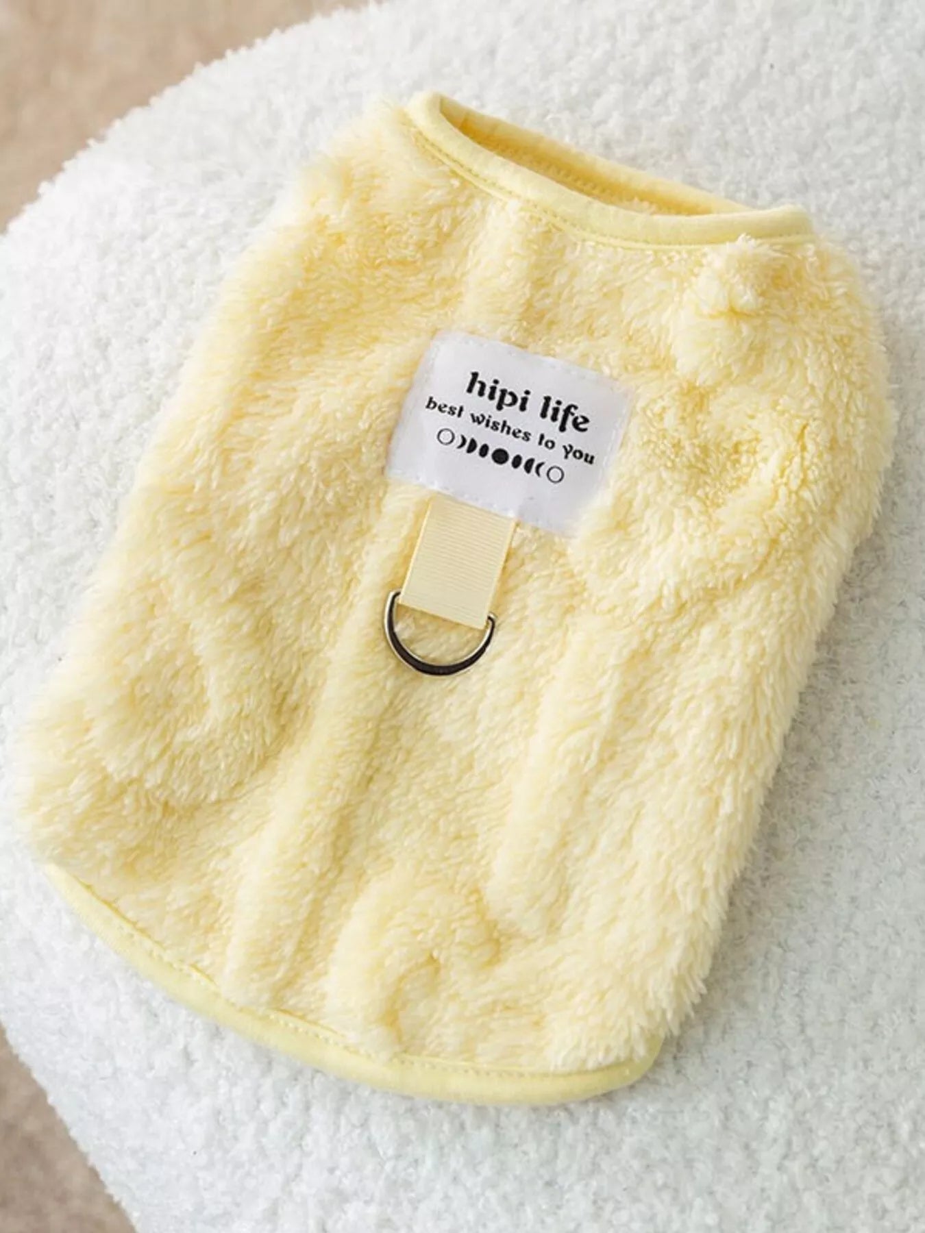 Cozy Plush Pet Sweater with Patch Detail – Warm Dog & Cat Knitwear – view 12