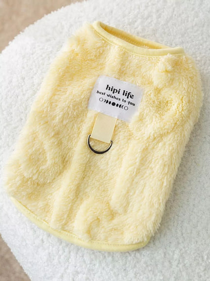 Cozy Plush Pet Sweater with Patch Detail – Warm Dog & Cat Knitwear – view 12