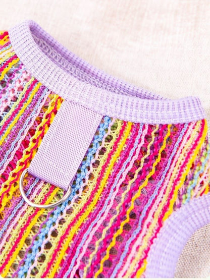 Crochet Knit Breathable Pet Top – Open-Weave Summer Shirt for Dogs & Cats – view 6