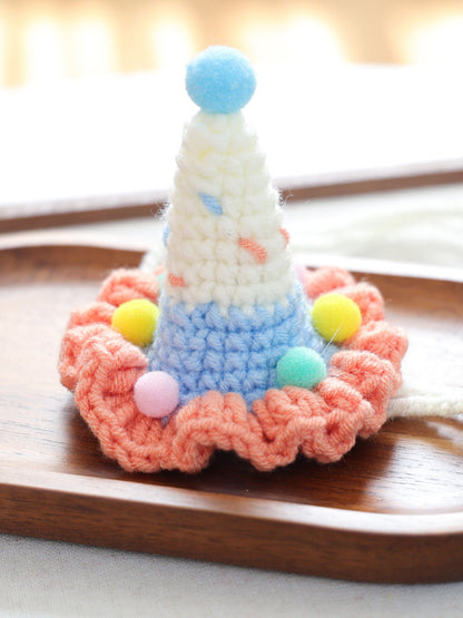 Crochet Knit Pet Hat – Handcrafted-Style Beanie for Dogs & Cats – view 2
