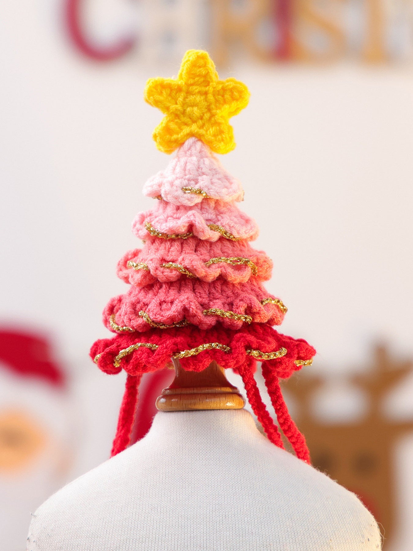 Crochet Knit Pet Hat – Handcrafted-Style Beanie for Dogs & Cats – view 4