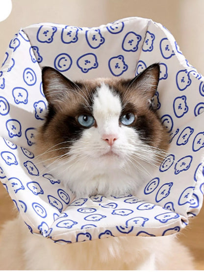 Cute cartoon pattern pet collar, adjustable everyday collar for dogs and cats