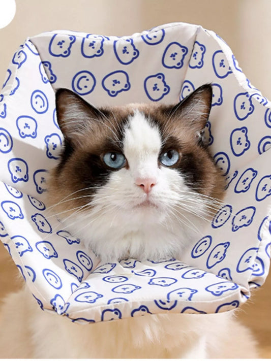 Cute cartoon pattern pet collar, adjustable everyday collar for dogs and cats