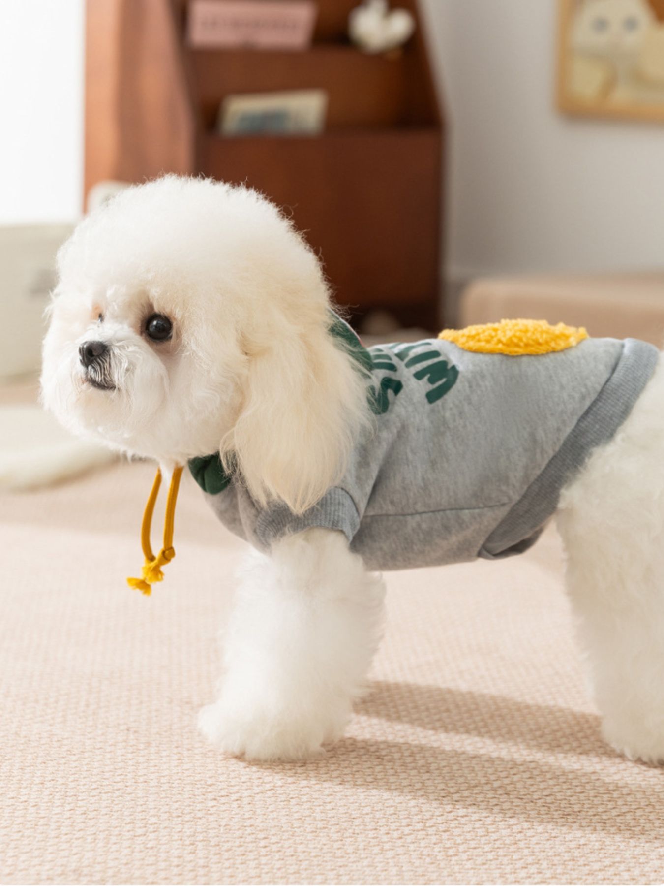 Cute Cartoon Print Pet Top – Pocketed Dog & Cat T-Shirt – view 2