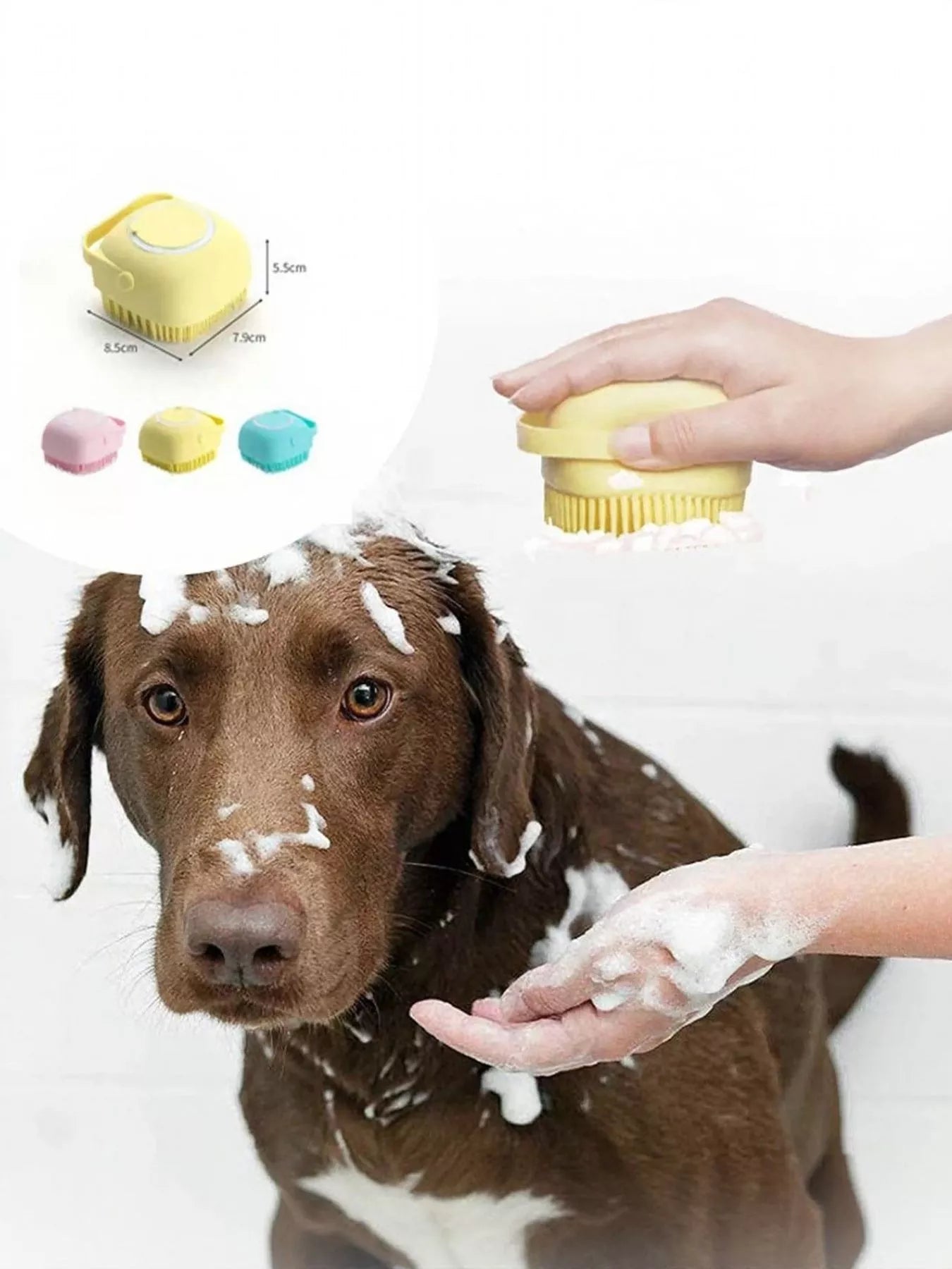 Cute Cartoon TPE Silicone Pet Bath Brush – view 5