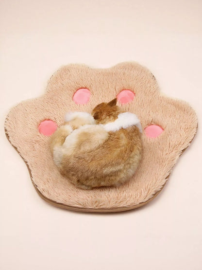 Cute Paw Shape Plush Pet Mat – view 6