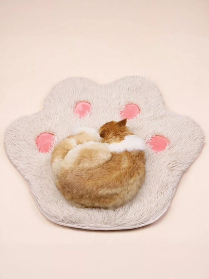 Cute Paw Shape Plush Pet Mat – view 8