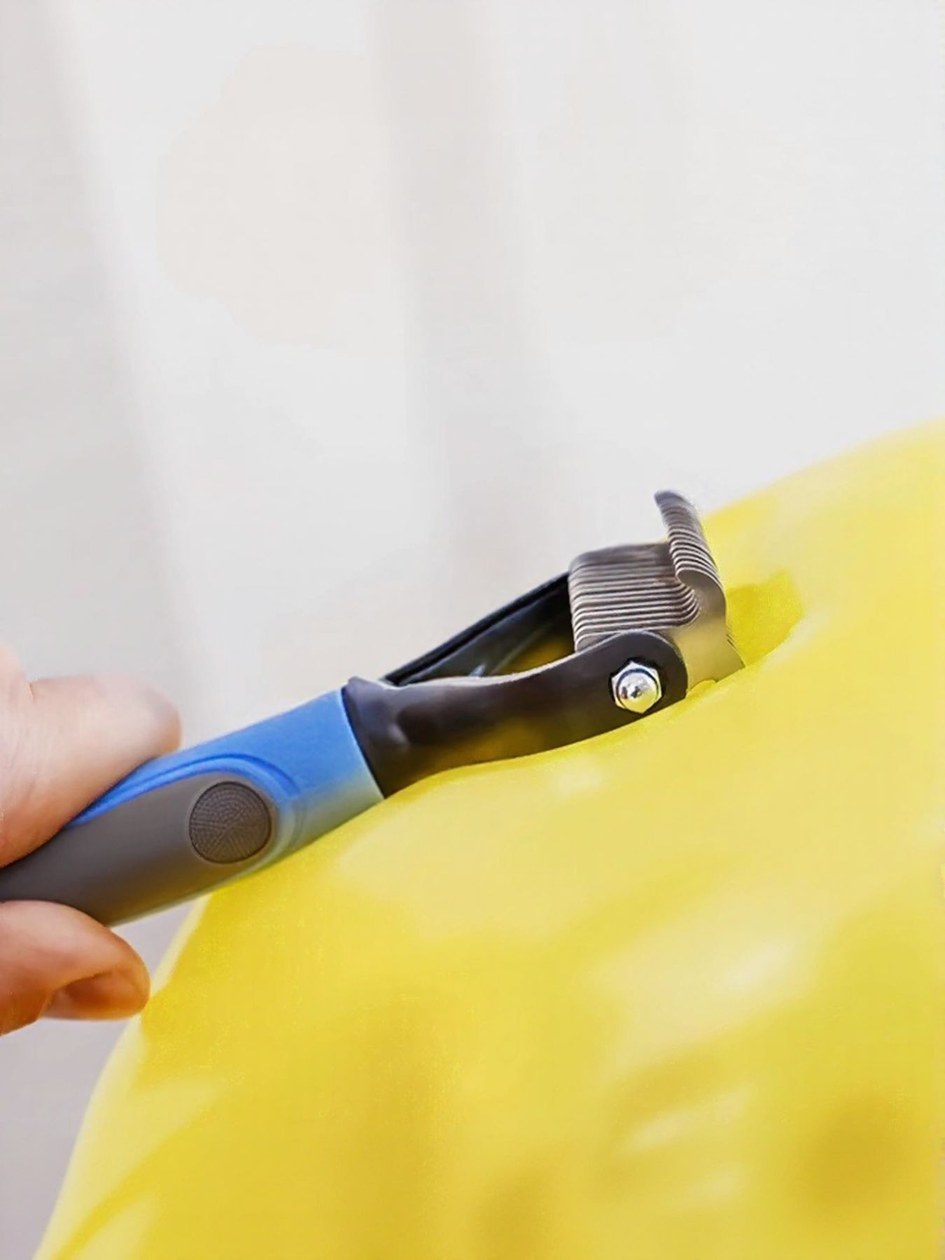 Deshedding Steel Pet Hair Removal Comb – Reduces Shedding Grooming Tool for Dogs & Cats – view 4