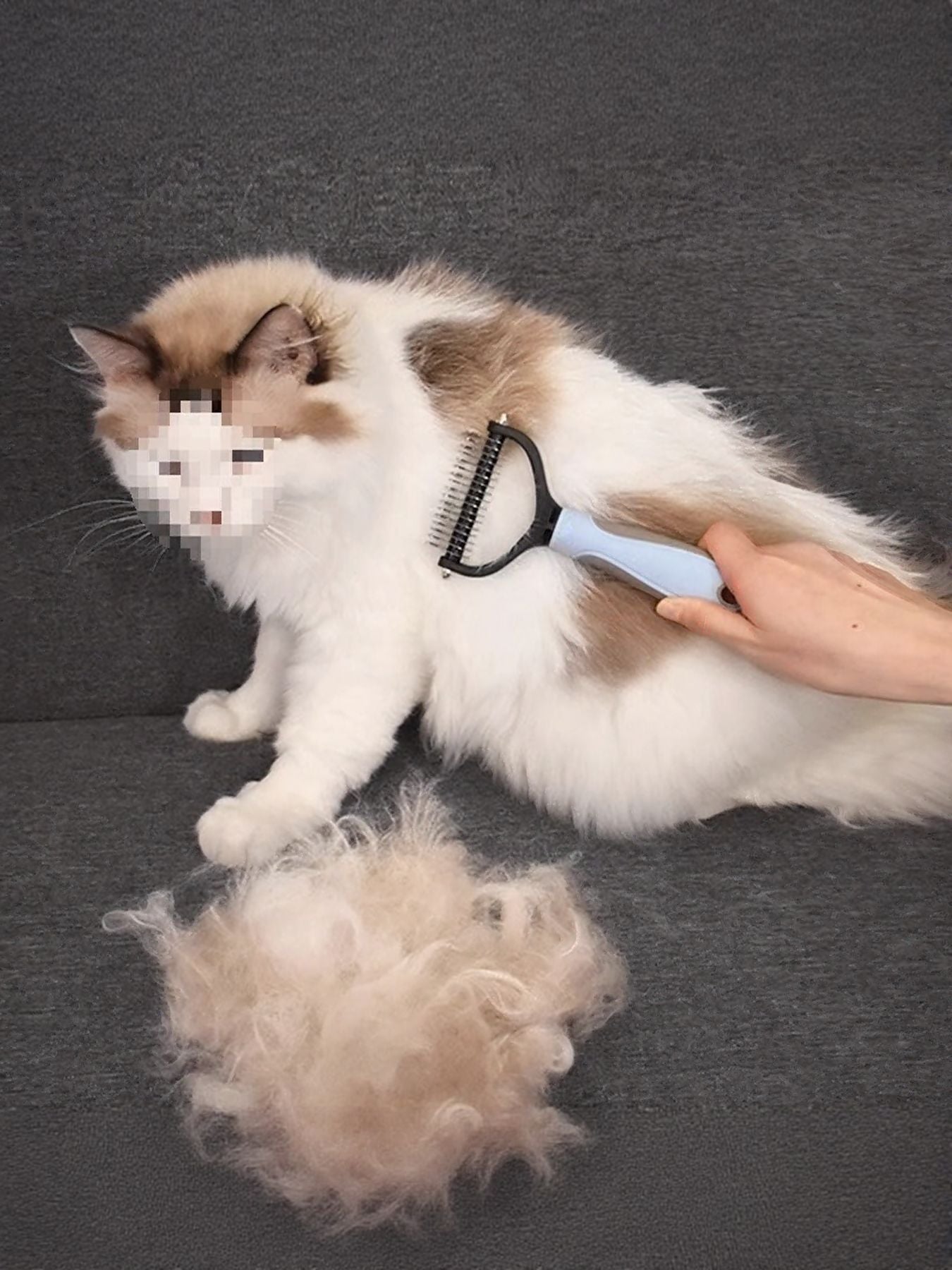 Deshedding Steel Pet Hair Removal Comb – Reduces Shedding Grooming Tool for Dogs & Cats – view 9