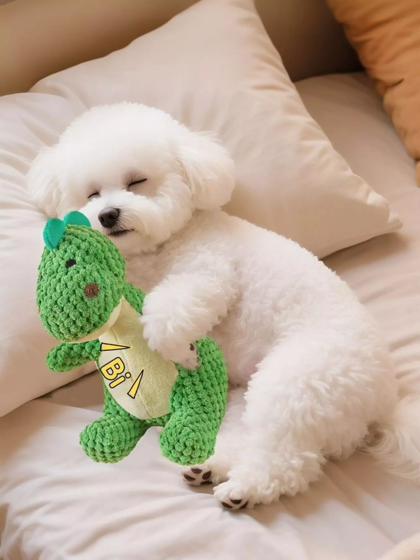 Dinosaur Squeaky Cotton Pet Plush Toy – Soft Chew Toy for Dogs & Cats – view 2