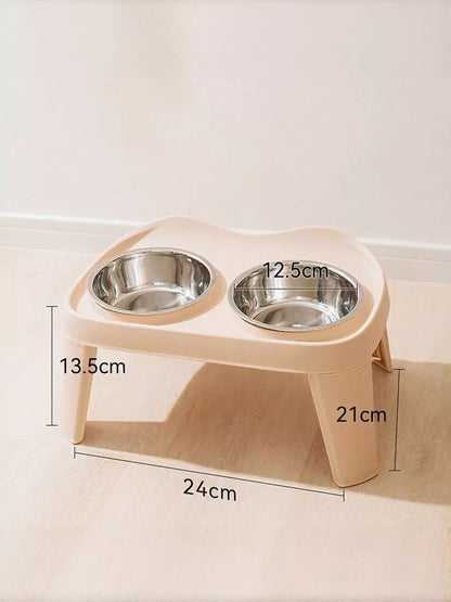 Double Stainless Steel Pet Bowls with Elevated Stand – view 10