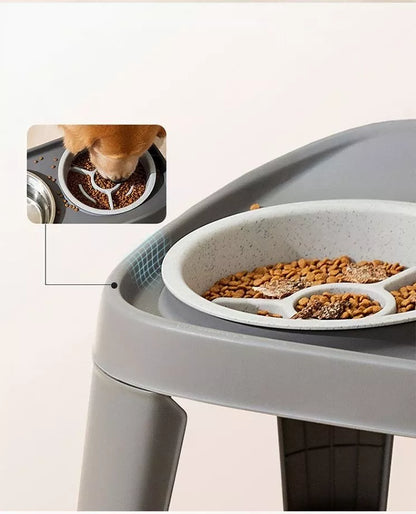 Double Stainless Steel Pet Bowls with Elevated Stand – view 6