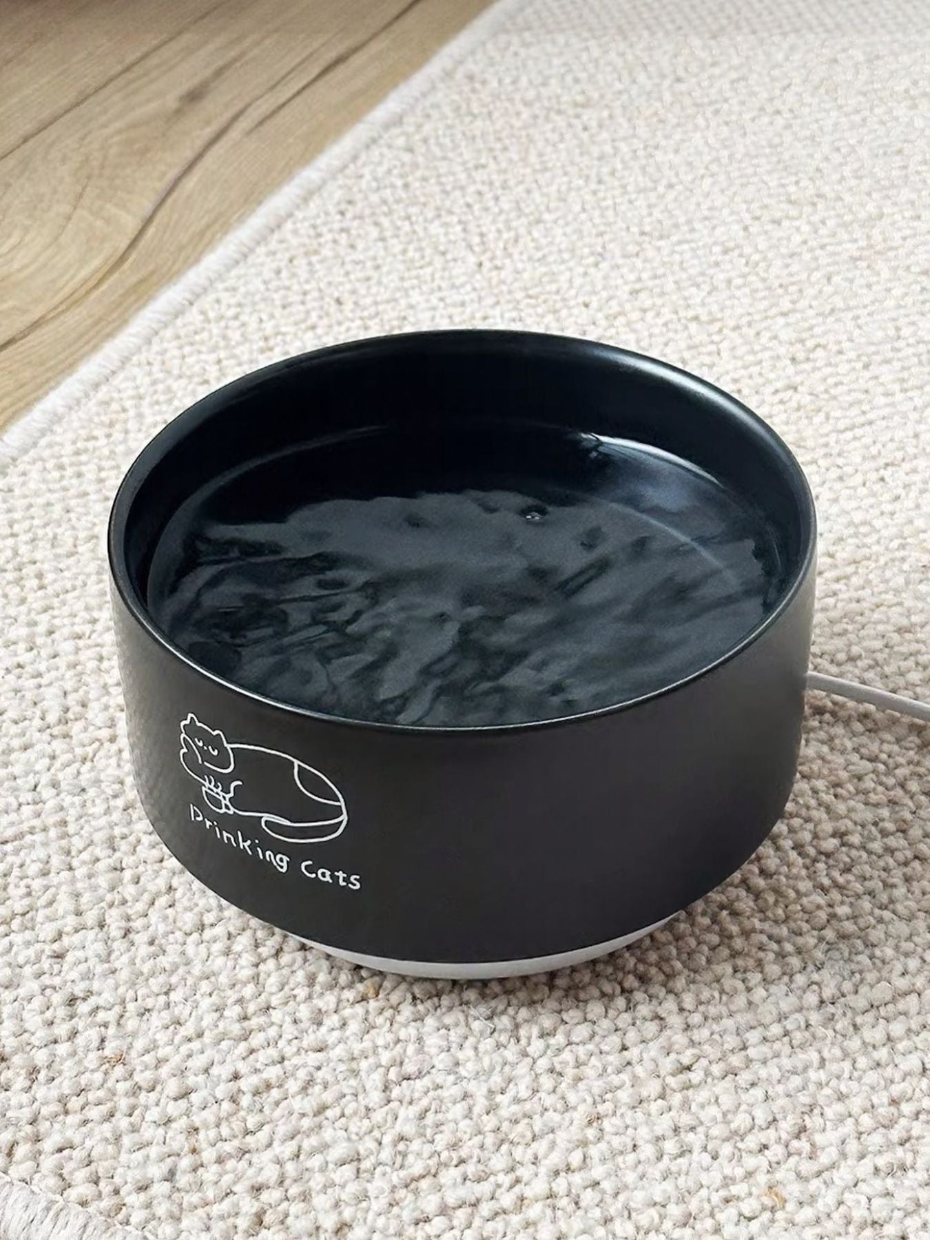 Drinking Cats Pattern Ceramic Pet Bowl – Decorative Food & Water Bowl for Cats & Dogs – view 4