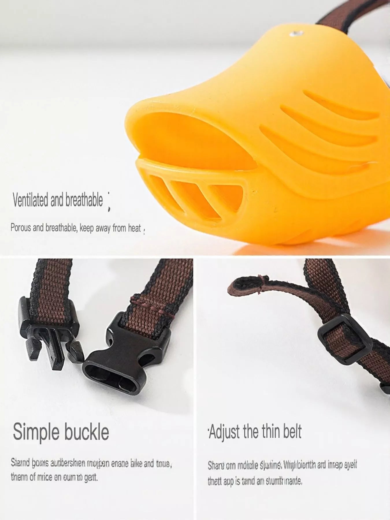 Duck-Bill Silicone Dog Muzzle – Soft Breathable Safety Muzzle for Dogs – view 3