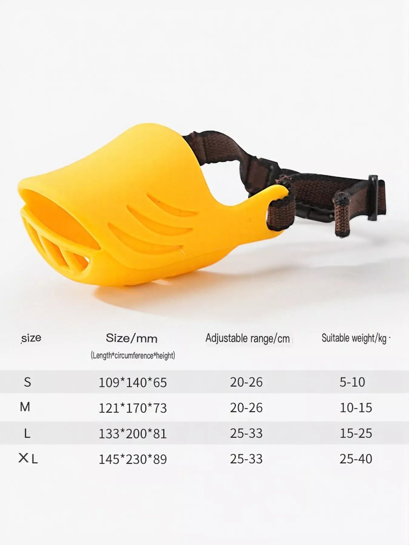 Duck-Bill Silicone Dog Muzzle – Soft Breathable Safety Muzzle for Dogs – view 5
