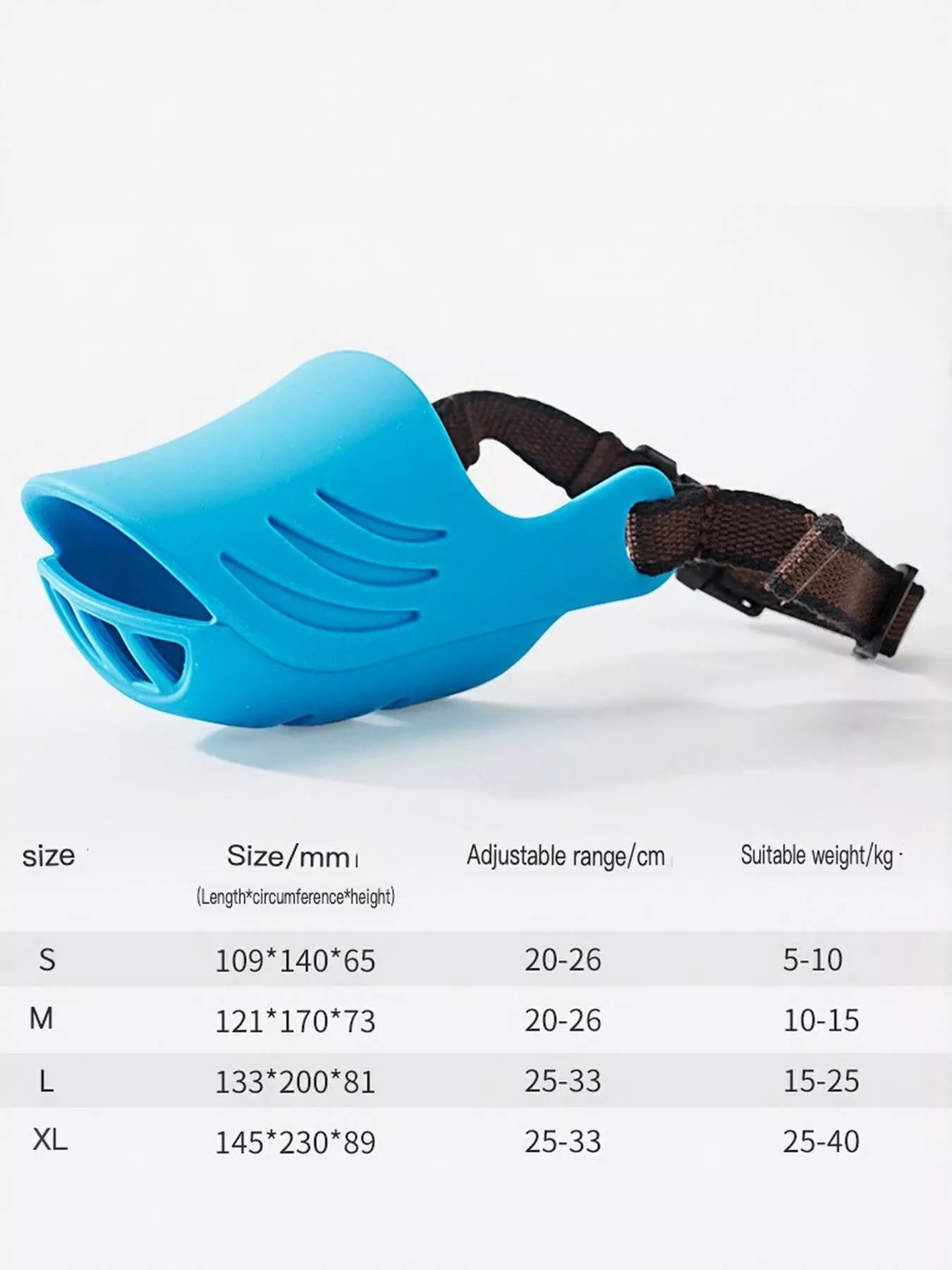 Duck-Bill Silicone Dog Muzzle – Soft Breathable Safety Muzzle for Dogs – view 8
