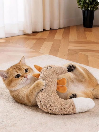 Duck & Fox Design Polyester Pet Plush Toy – Soft Squeaky Toy for Dogs & Cats – view 2