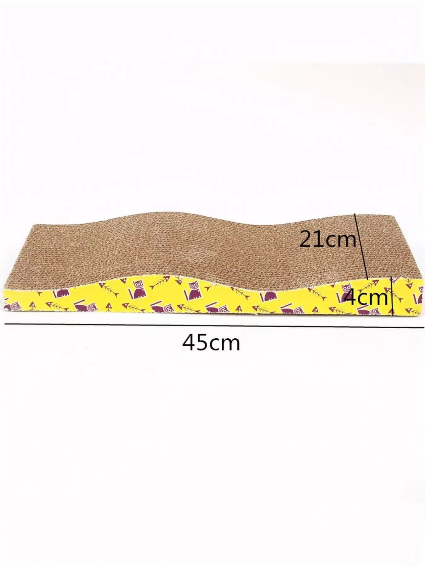 Durable Corrugated Cardboard Cat Scratching Post with Cartoon Pattern – Flat Scratcher for Cats – view 2