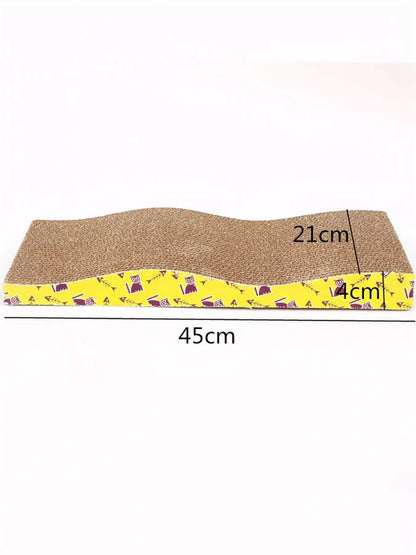 Durable Corrugated Cardboard Cat Scratching Post with Cartoon Pattern – Flat Scratcher for Cats – view 2