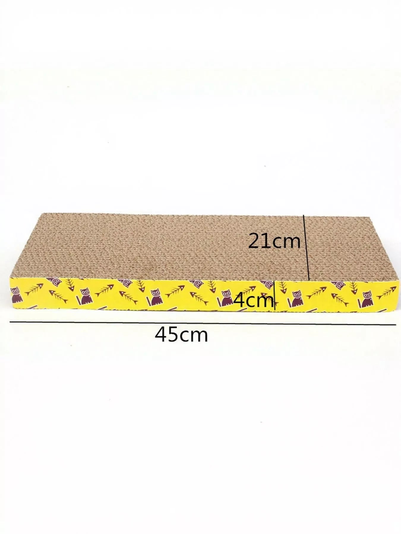 Durable Corrugated Cardboard Cat Scratching Post with Cartoon Pattern – Flat Scratcher for Cats – view 3