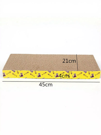 Durable Corrugated Cardboard Cat Scratching Post with Cartoon Pattern – Flat Scratcher for Cats – view 3