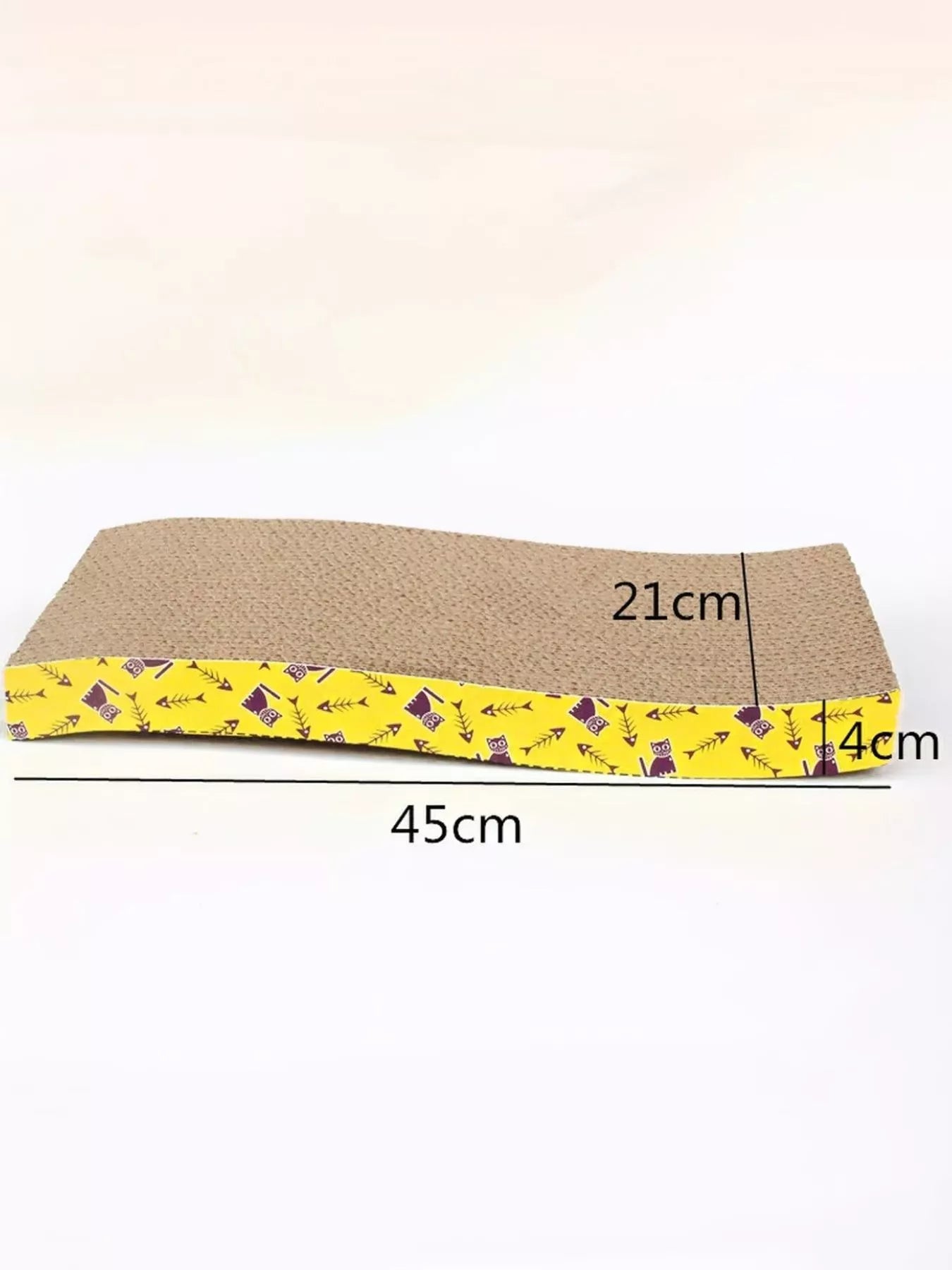 Durable Corrugated Cardboard Cat Scratching Post with Cartoon Pattern – Flat Scratcher for Cats – view 4