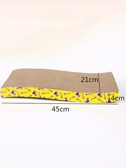 Durable Corrugated Cardboard Cat Scratching Post with Cartoon Pattern – Flat Scratcher for Cats – view 4