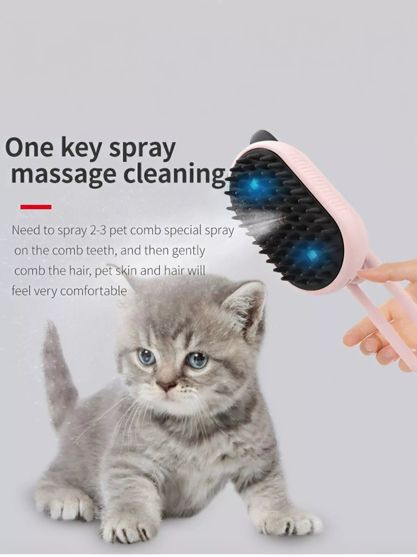 Electric Massage ABS Pet Hair Remover Comb – Vibrating Grooming Comb for Dogs & Cats – view 2