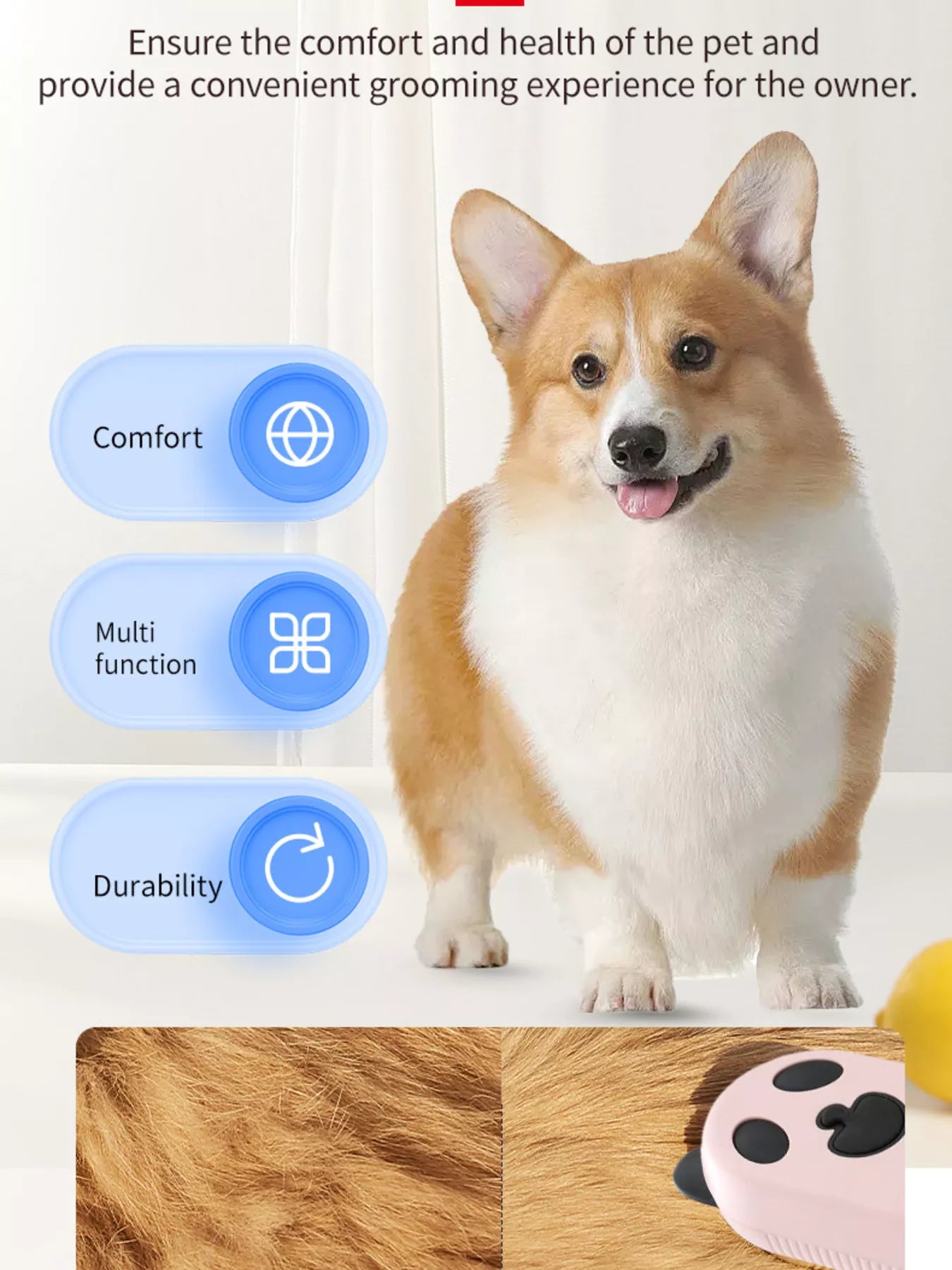 Electric Massage ABS Pet Hair Remover Comb – Vibrating Grooming Comb for Dogs & Cats – view 5
