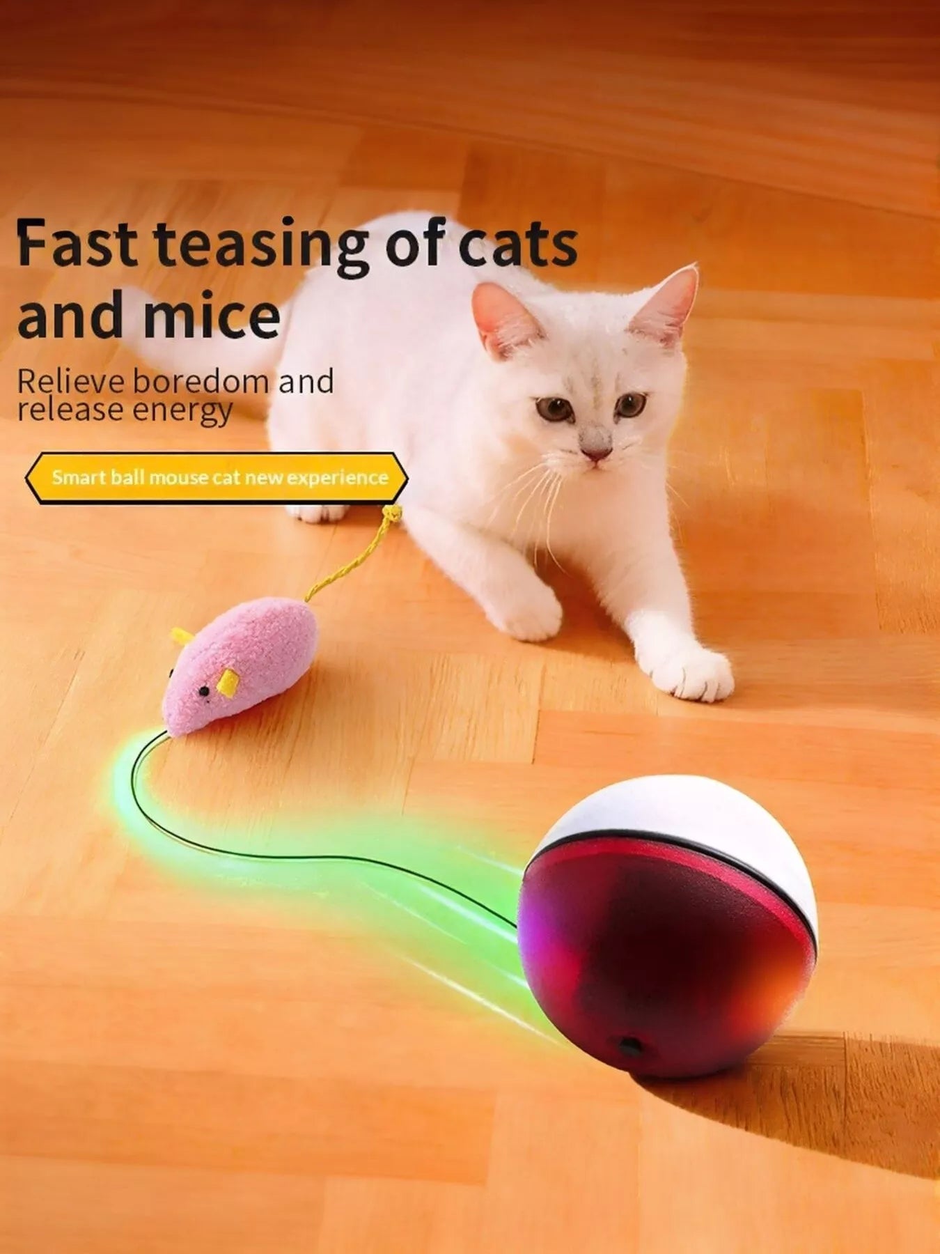 Electric Self-Moving Plush Pet Chase Ball – view 2