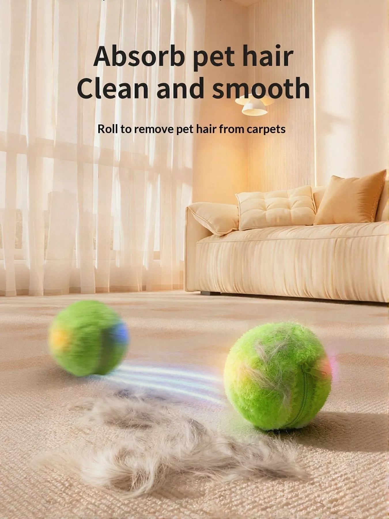 Electric Self-Moving Plush Pet Chase Ball – view 3
