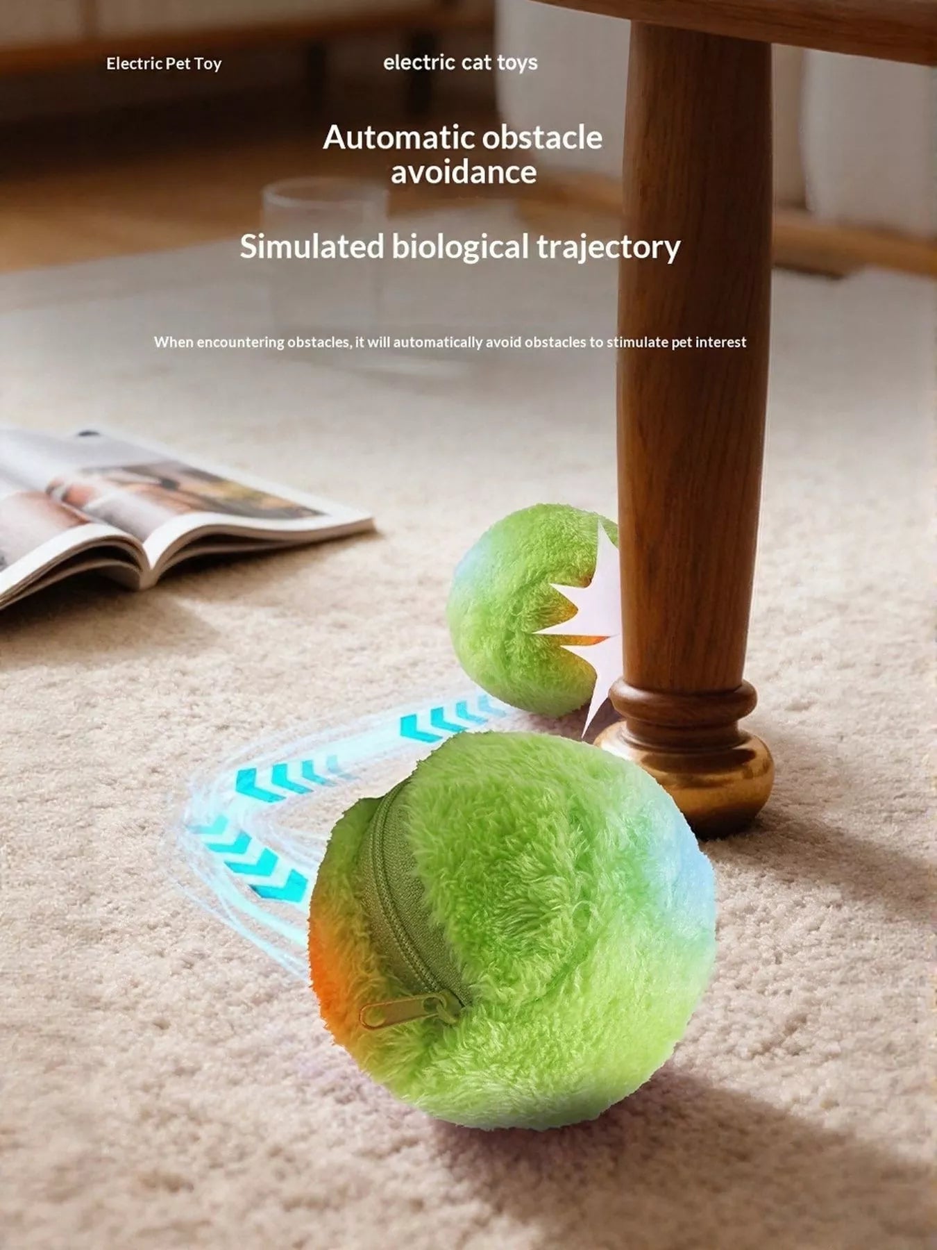 Electric Self-Moving Plush Pet Chase Ball – view 4
