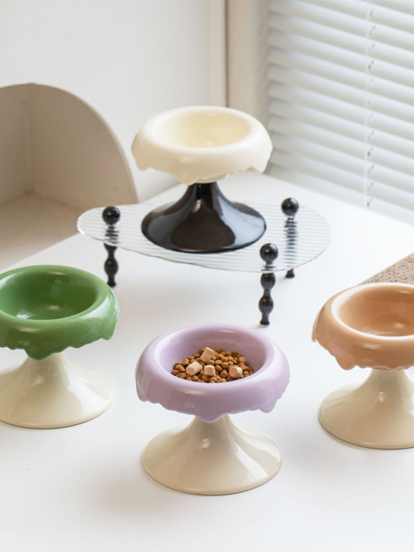 Elevated Ceramic Pet Bowl – Raised Food & Water Bowl for Dogs & Cats – view 12