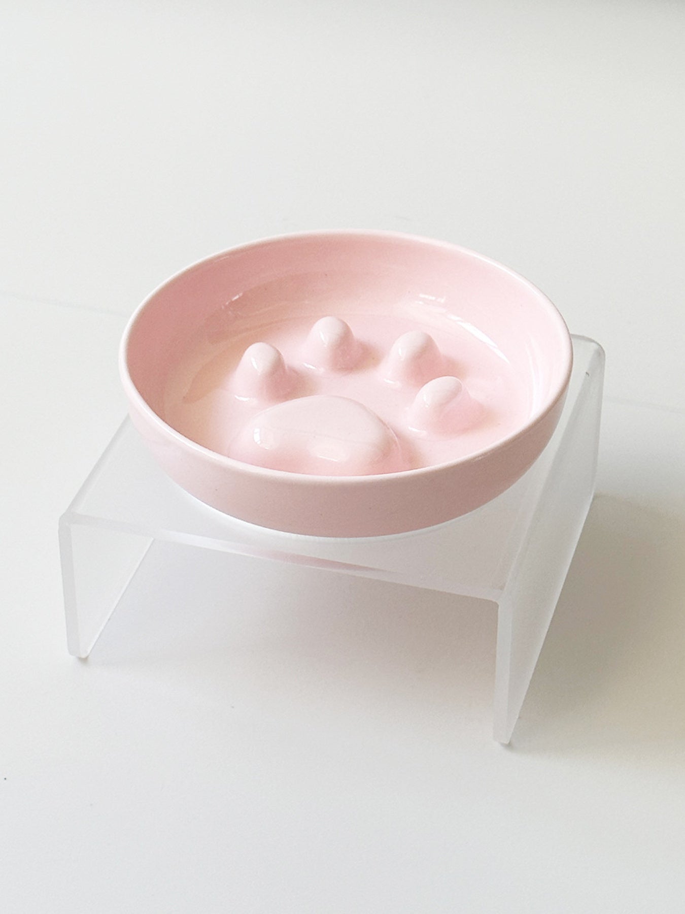 Elevated Plastic Slow Feeder Pet Bowl – view 6