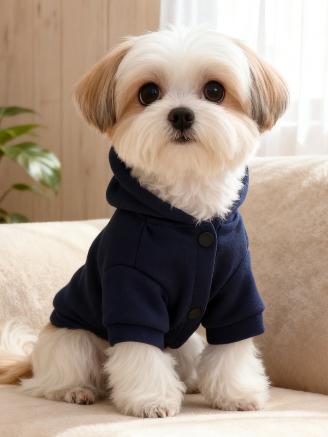 Embroidered Polyester Pet Hoodie – Cozy Hooded Sweatshirt for Dogs & Cats, XS–XL – view 3