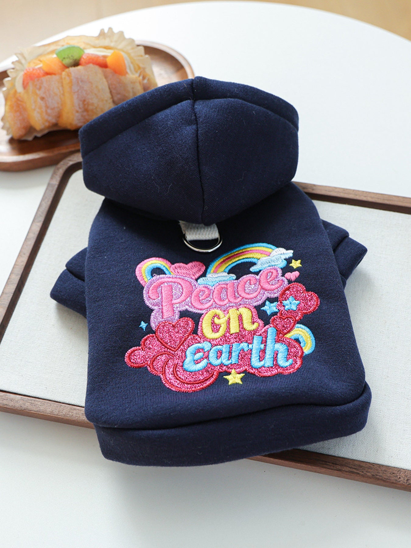 Embroidered Polyester Pet Hoodie – Cozy Hooded Sweatshirt for Dogs & Cats, XS–XL – view 4