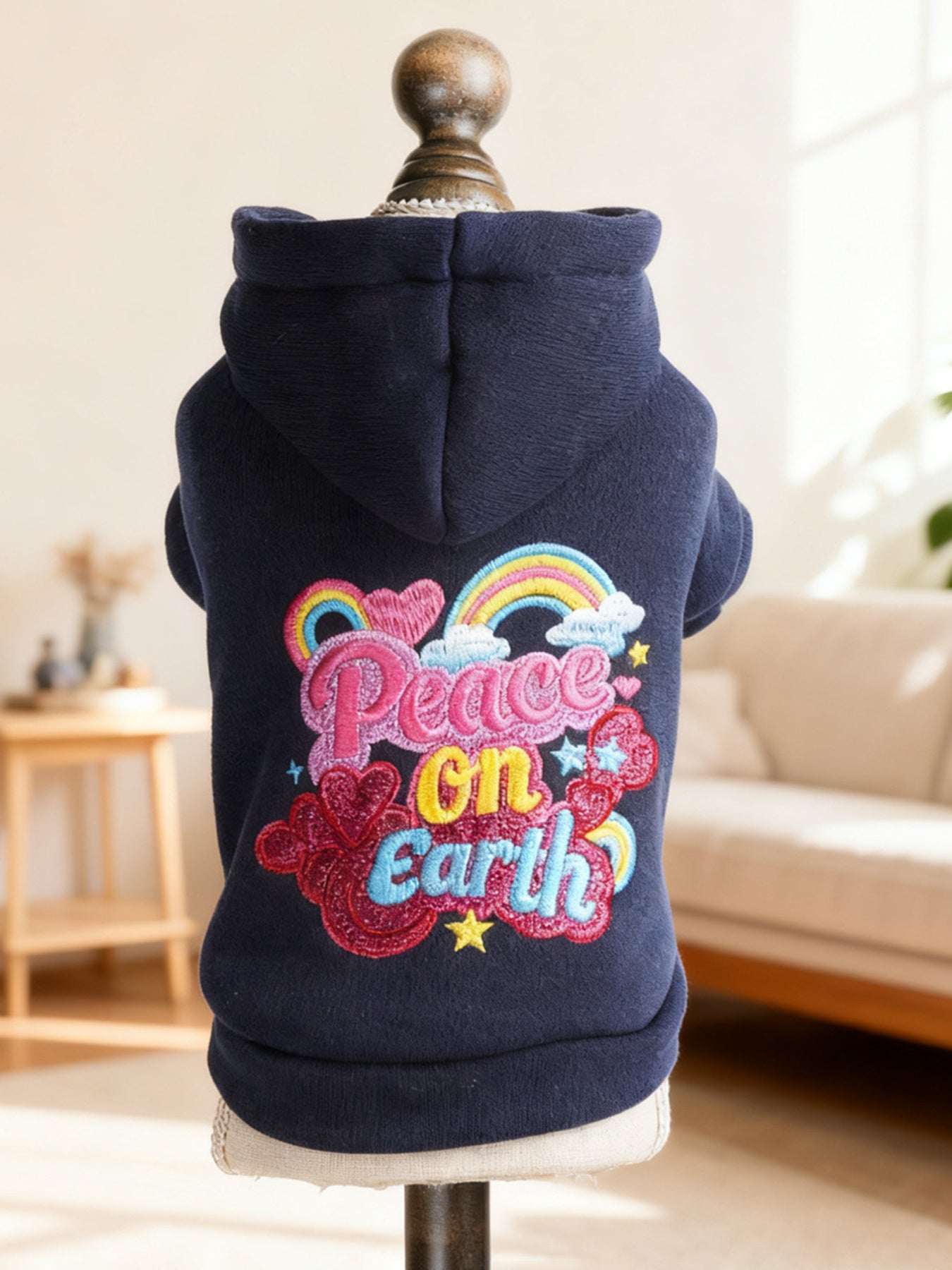 Embroidered Polyester Pet Hoodie – Cozy Hooded Sweatshirt for Dogs & Cats, XS–XL – view 7