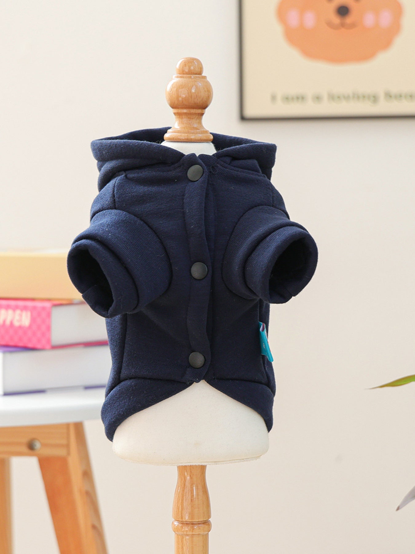 Embroidered Polyester Pet Hoodie – Cozy Hooded Sweatshirt for Dogs & Cats, XS–XL – view 8