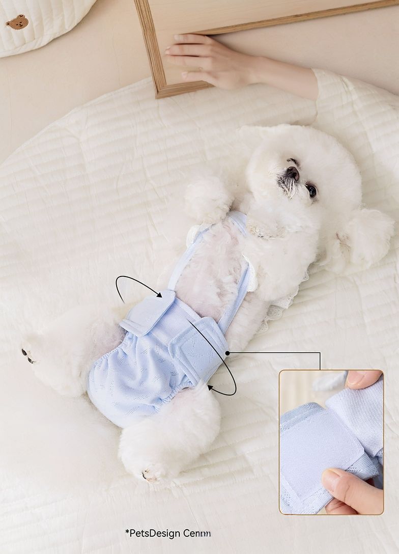 Female Dog Menstrual Sanitary Pants – Reusable Heat Cycle Underwear for Dogs – view 7