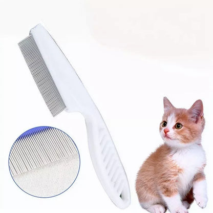 Fine Tooth Steel Pet Hair Remover Comb – Deshedding Grooming Comb for Dogs & Cats – view 2