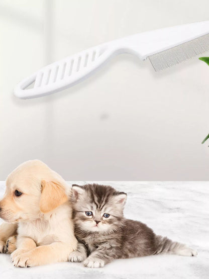 Fine Tooth Steel Pet Hair Remover Comb – Deshedding Grooming Comb for Dogs & Cats – view 3