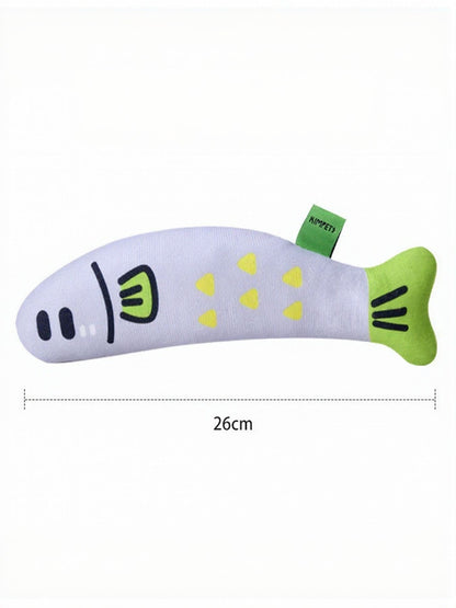 Fish Design Polyester Pet Plush Toy – Soft Stuffed Toy for Cats & Dogs – view 6