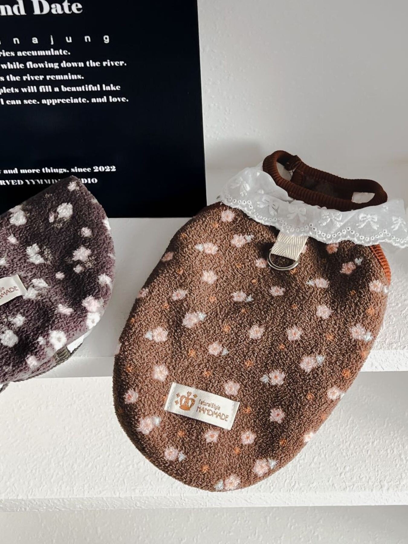 Fleece Pet Top with Lace Collar – Warm Structured Shirt for Dogs & Cats – view 4
