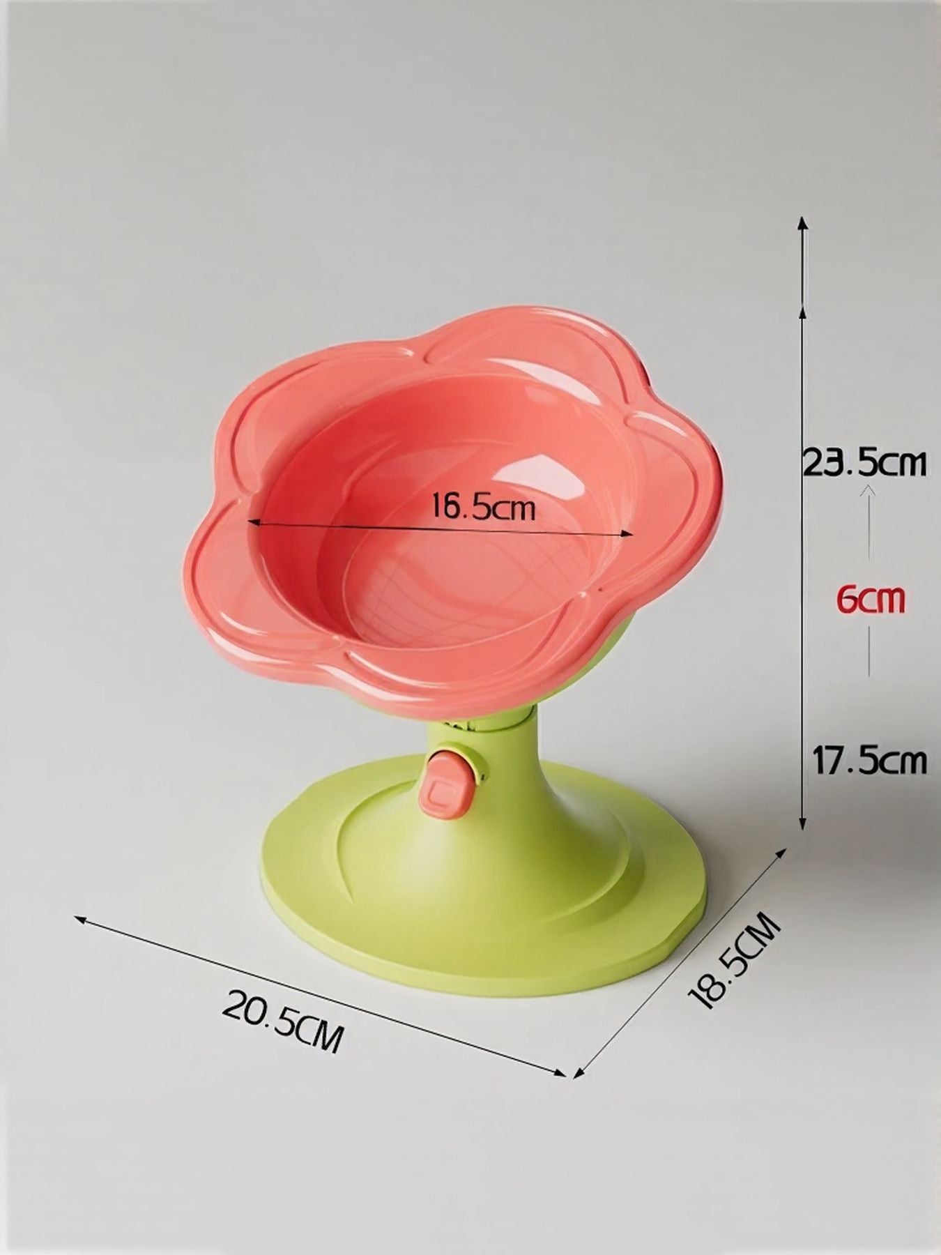 Flower-shaped ceramic pet bowl for dogs and cats