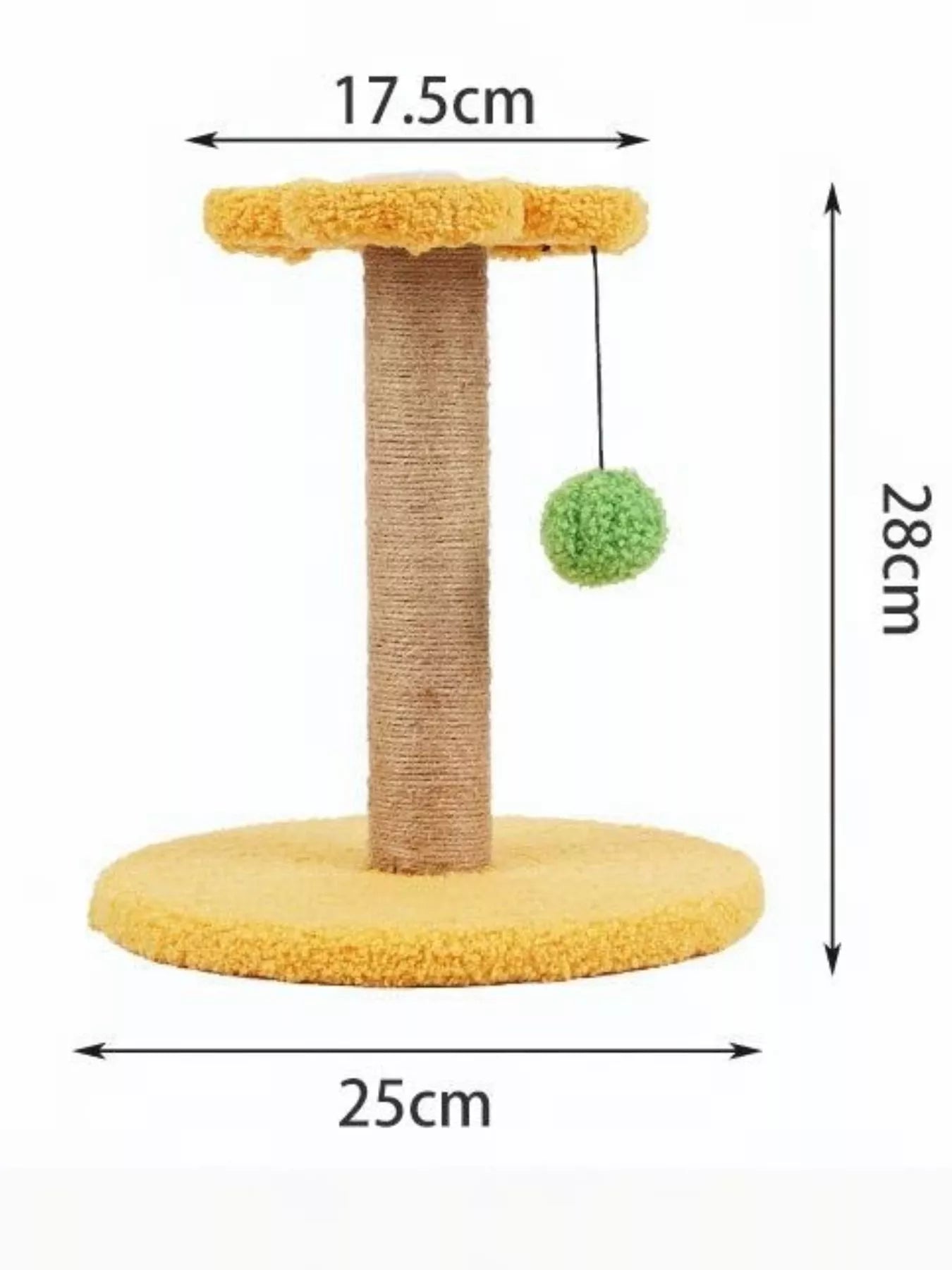 Flower-Shaped Plastic Cat Scratching Post with Plush Base – Novelty Scratcher for Cats – view 4