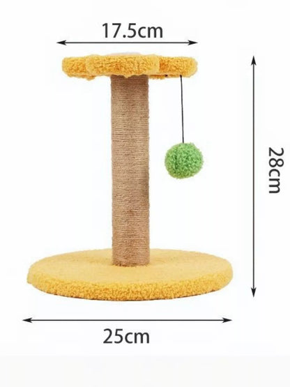 Flower-Shaped Plastic Cat Scratching Post with Plush Base – Novelty Scratcher for Cats – view 4