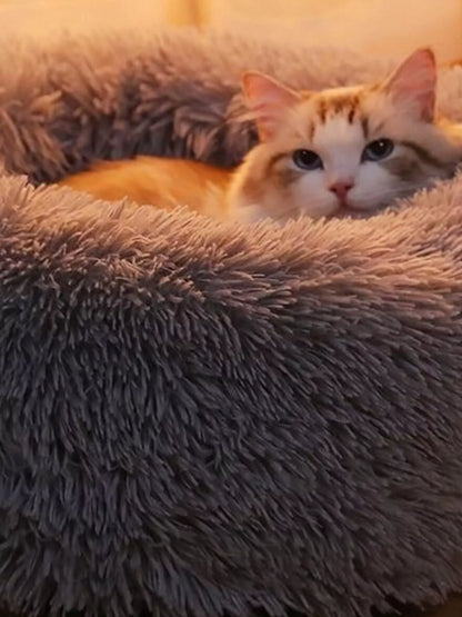 Fluffy Plush Donut Pet Nest Bed – view 4
