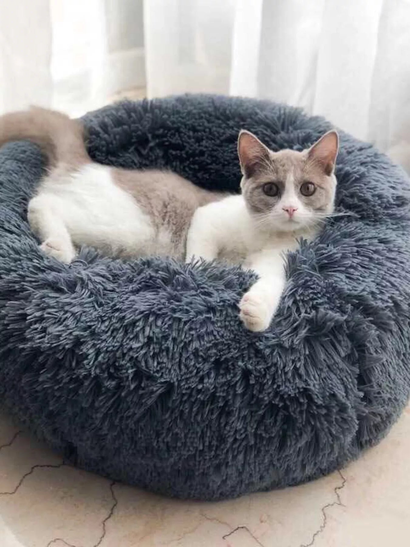 Fluffy Plush Donut Pet Nest Bed – view 5