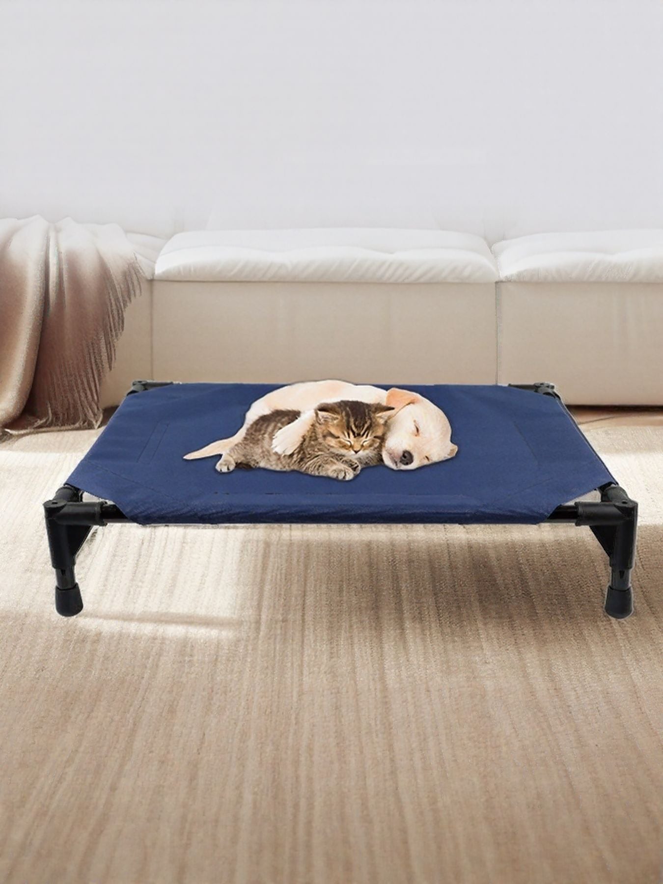 Foldable Elevated Breathable Polyester Pet Bed – Portable Raised Bed for Dogs & Cats, S–L – view 4
